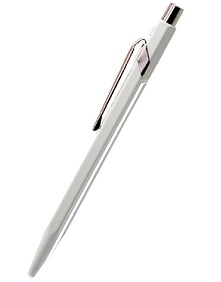 849 Pop Line White Ballpoint Pen, with holder
