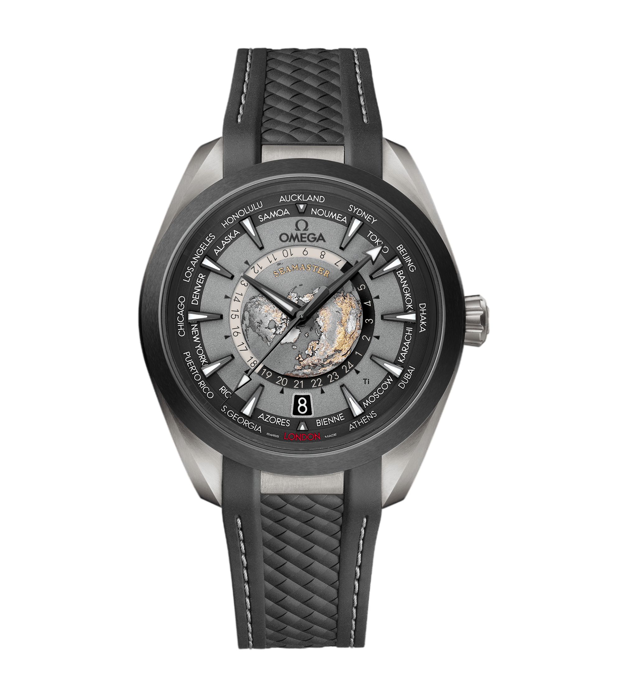 Men's watch / unisex  OMEGA, Seamaster Aqua Terra 150m Co Axial Master Chronometer GMT Worldtimer / 43mm, SKU: 220.92.43.22.99.001 | watchapproach.com