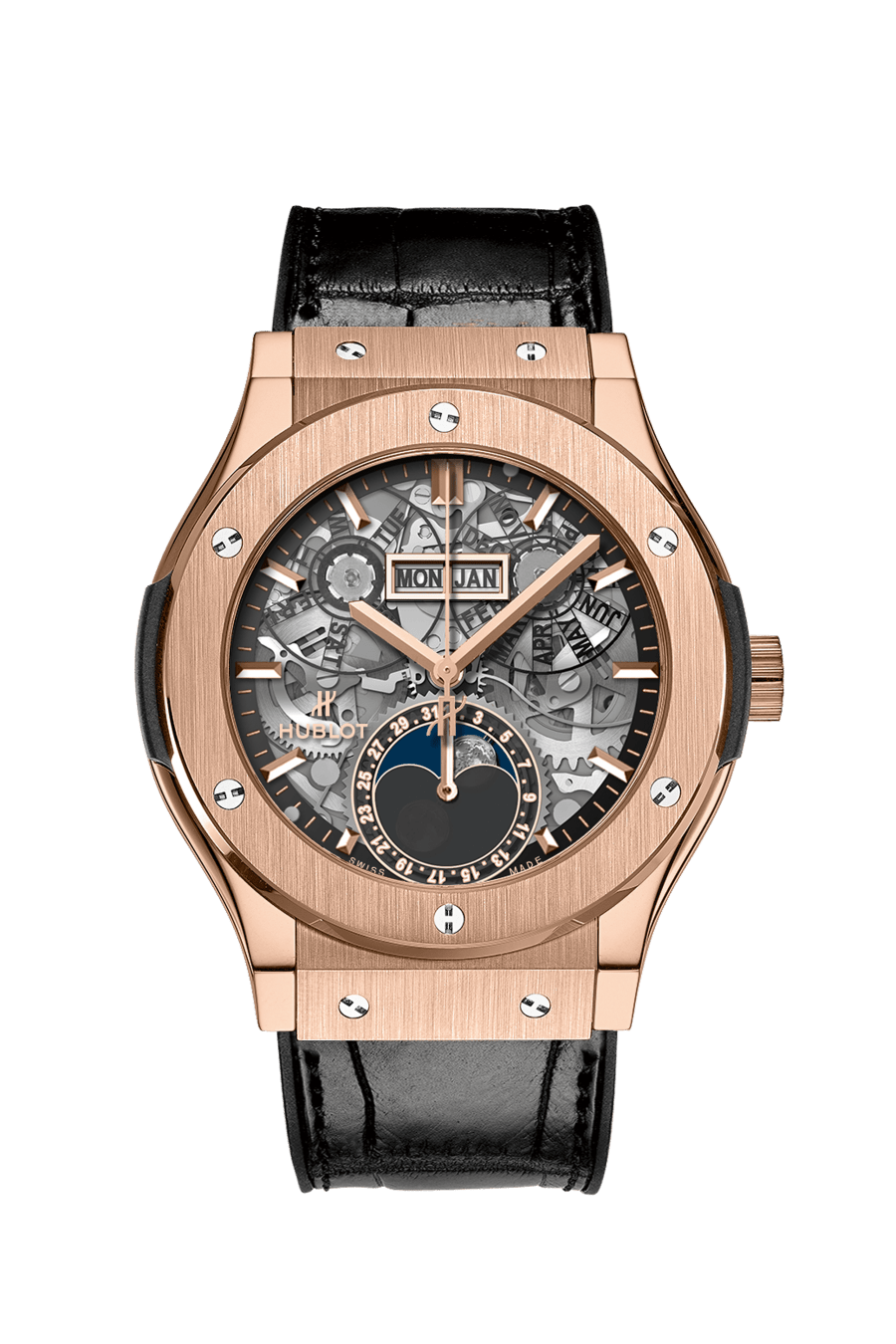 Men's watch / unisex  HUBLOT, Classic Fusion Aerofusion Moonphase King Gold / 42mm, SKU: 547.OX.0180.LR | watchapproach.com
