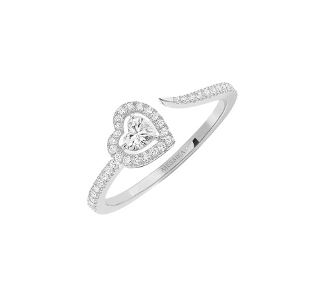 Women Jewellery  MESSIKA, Joy Cœur Pave-Set 0.15ct Diamond White Gold Ring, SKU: 11438-WG | watchapproach.com