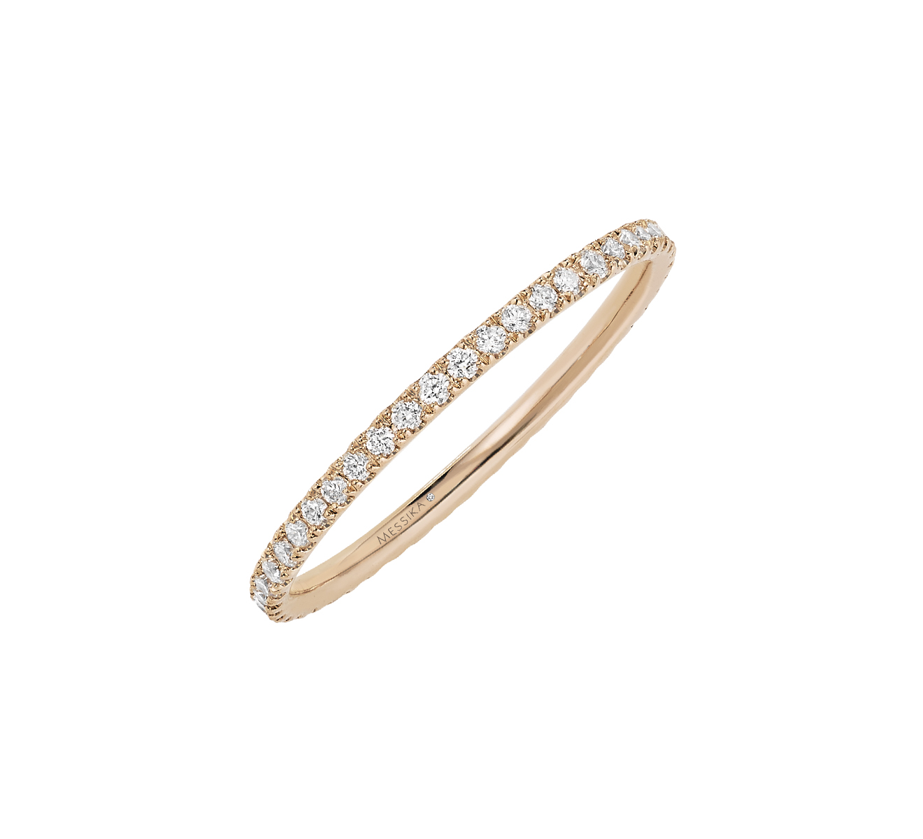 Gatsby XS Diamond Pink Gold Wedding Ring