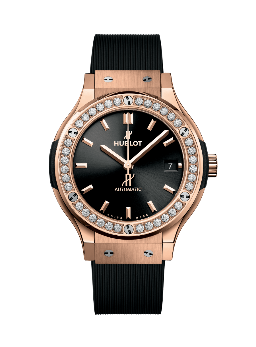 Men's watch / unisex  HUBLOT, Classic Fusion King Gold Diamonds / 38mm, SKU: 565.OX.1480.RX.1204 | watchapproach.com