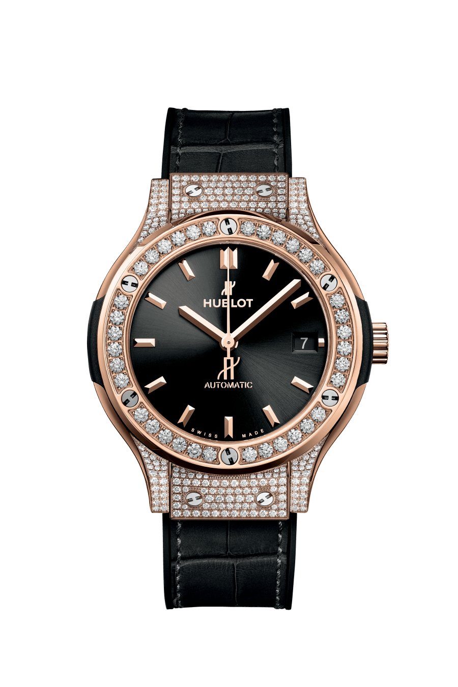 Men's watch / unisex  HUBLOT, Classic Fusion King Gold Pave / 38mm, SKU: 565.OX.1480.LR.1604 | watchapproach.com