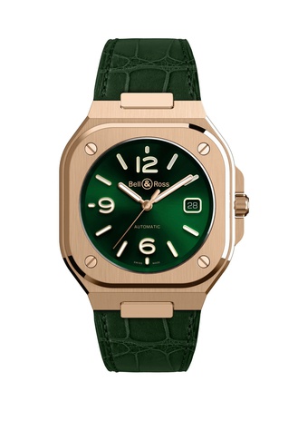 Men's watch / unisex  BELL & ROSS, BR 05 Green Gold / 40mm, SKU: BR05A-GN-PG/SCR | watchapproach.com