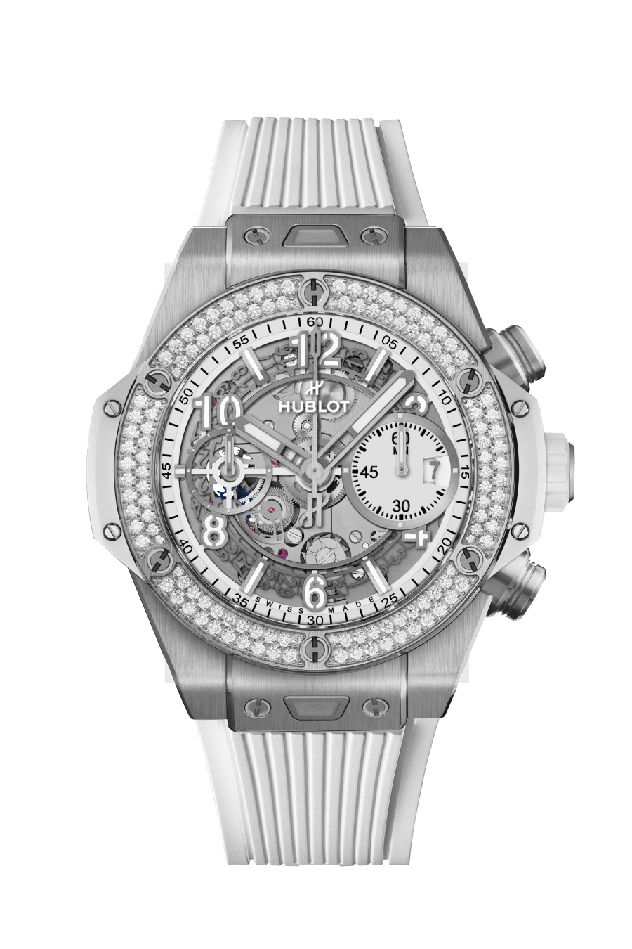 Men's watch / unisex  HUBLOT, Big Bang Unico Titanium White Diamonds / 42mm, SKU: 441.NE.2011.RW.1104 | watchapproach.com