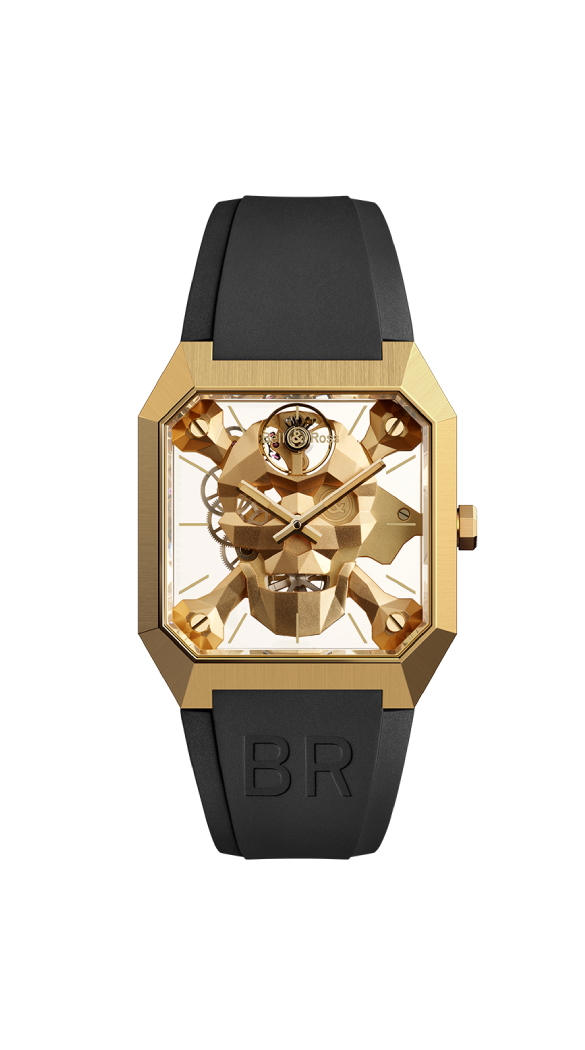 Men's watch / unisex  BELL & ROSS, BR 01 Cyber Skull Bronze / 46mm, SKU: BR01-CSK-BR/SRB | watchapproach.com