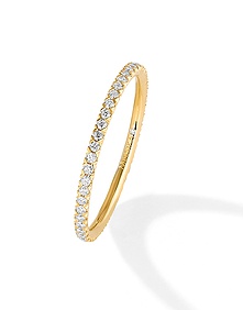 Gatsby XS Diamond Yellow Gold Wedding Ring