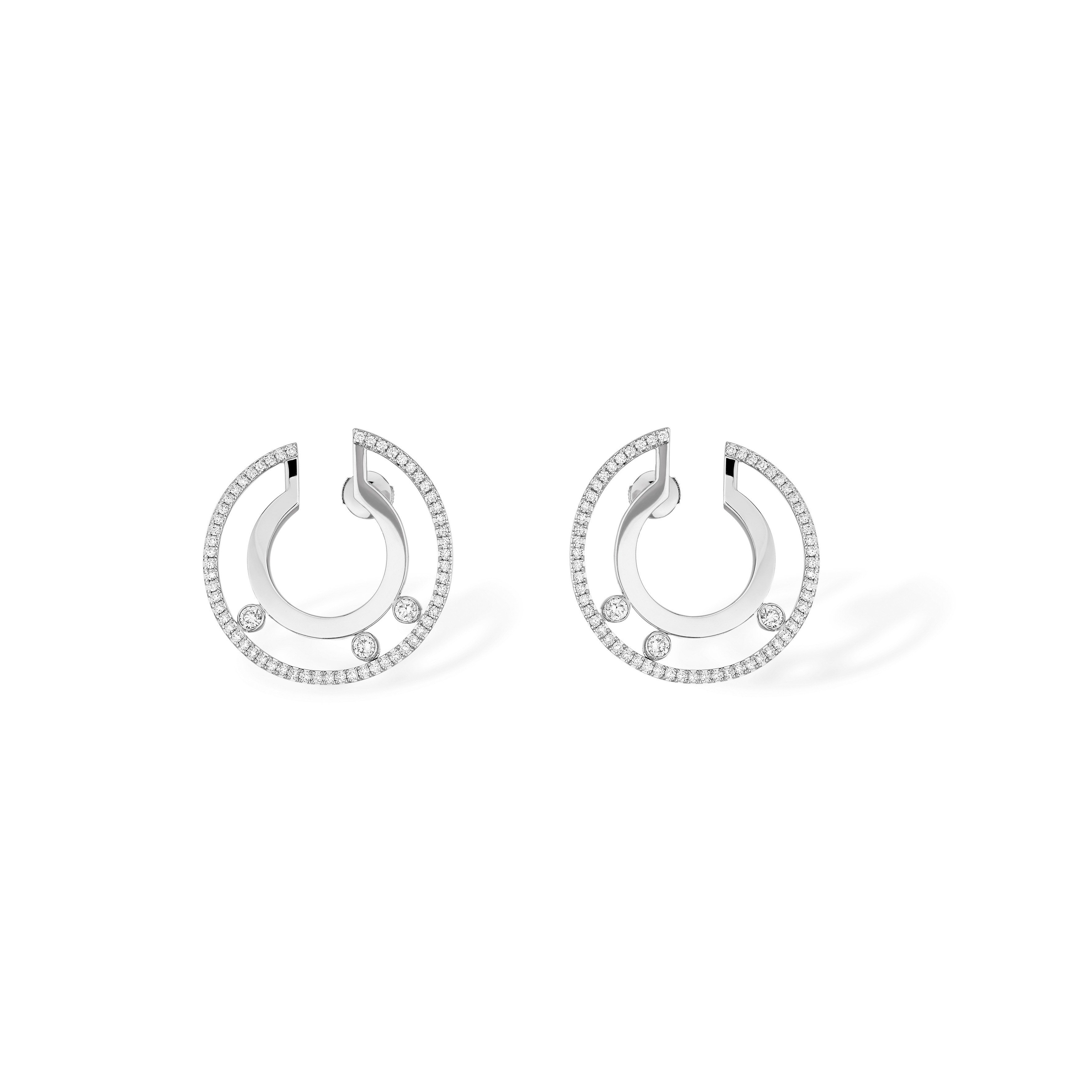 Women Jewellery  MESSIKA, Move Romane Large Hoop Earrings, SKU: 06690-WG | watchapproach.com