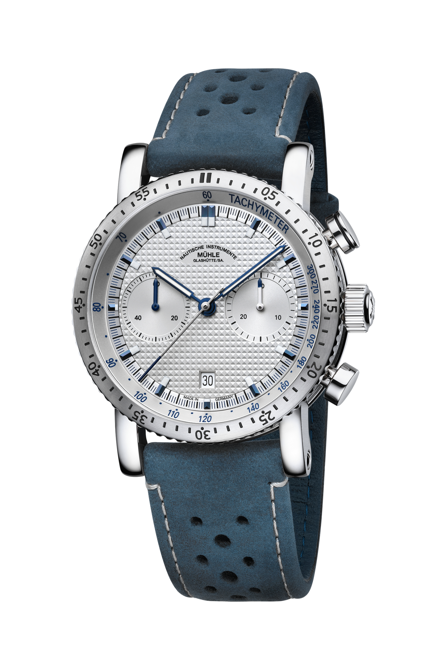 Men's watch / unisex  MÜHLE-GLASHÜTTE, Teutonia Sport I Clous De Paris / 42.6 mm, SKU: M1-29-65-LB-II | watchapproach.com