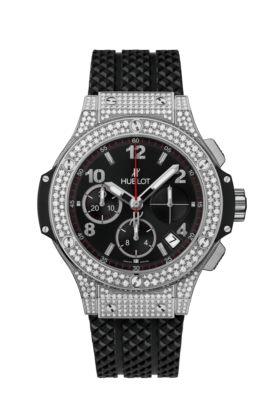 Men's watch / unisex  HUBLOT, Big Bang Steel Pave / 41mm, SKU: 341.SX.130.RX.174 | watchapproach.com