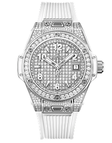 Big Bang One Click Steel White Full Pave / 33mm