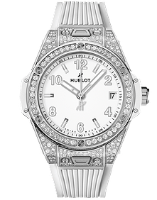 Big Bang One Click Steel White Pave / 39mm