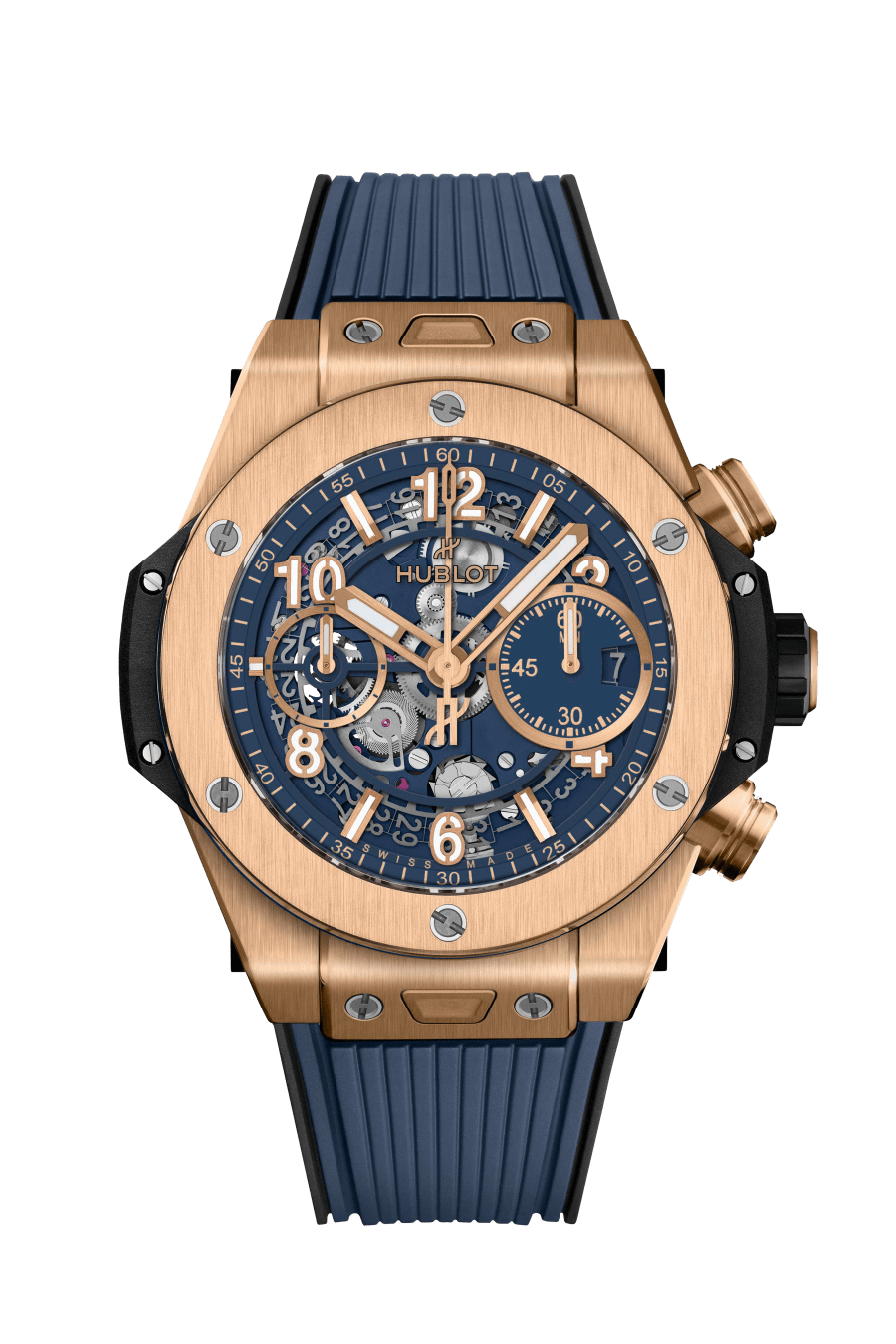 Men's watch / unisex  HUBLOT, Big Bang Unico King Gold Blue / 42mm, SKU: 441.OX.5181.RX | watchapproach.com