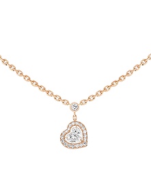 Joy Cœur 0.15ct Diamond Pink Gold Necklace