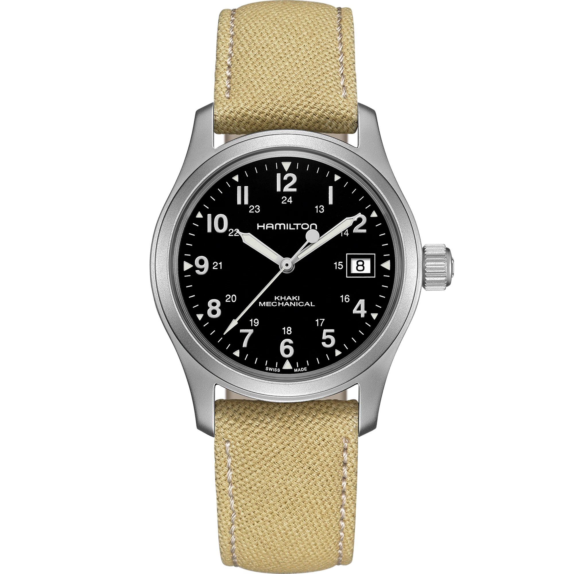 Men's watch / unisex  HAMILTON, Khaki Field Mechanical / 38mm, SKU: H69439933 | watchapproach.com