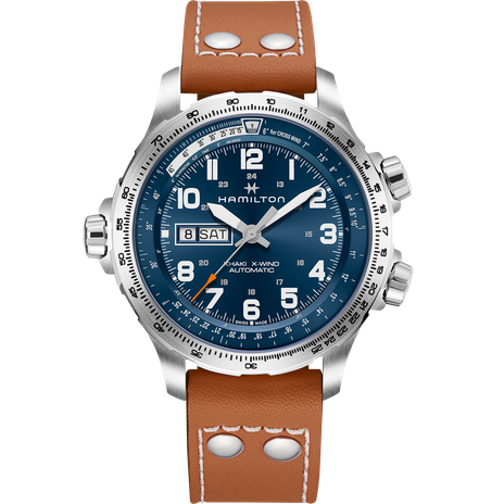 Men's watch / unisex  HAMILTON, Khaki Aviation X-Wind Day Date Auto / 45mm, SKU: H77765541 | watchapproach.com