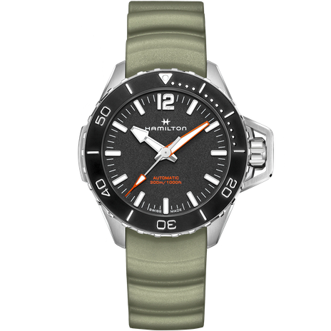 Men's watch / unisex  HAMILTON, Khaki Navy Frogman Auto / 46mm, SKU: H77825331 | watchapproach.com
