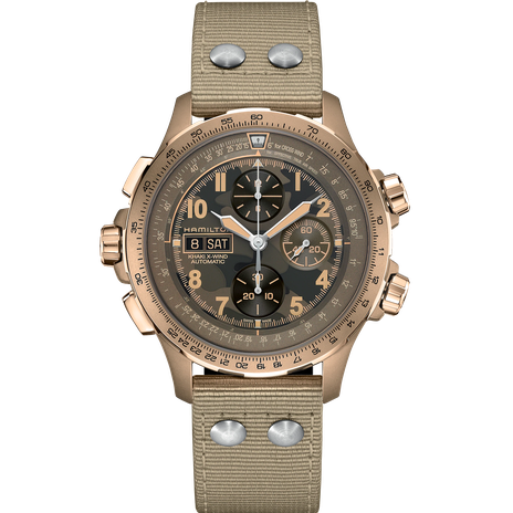 Men's watch / unisex  HAMILTON, Khaki Aviation X-Wind Auto Chrono / 45mm, SKU: H77916920 | watchapproach.com