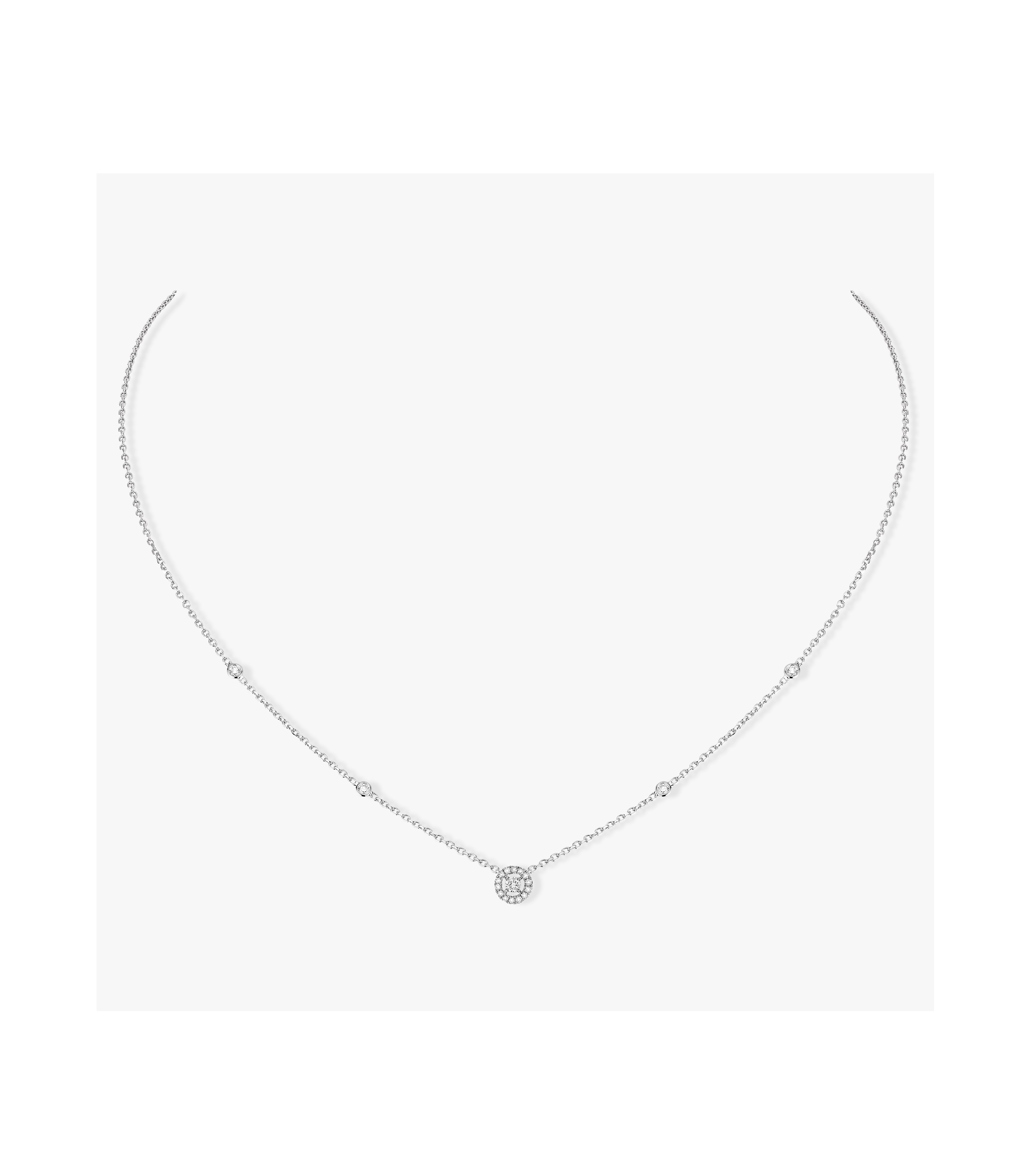Women Jewellery  MESSIKA, Joy XS Diamond White Gold Necklace, SKU: 05370-WG | watchapproach.com