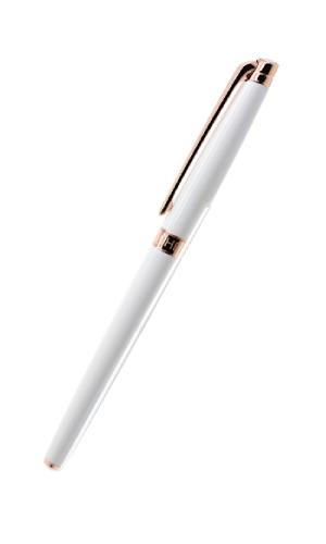  CARAN D’ACHE, Léman Slim White Rose Gold Roller Pen, SKU: 4771.001 | watchapproach.com