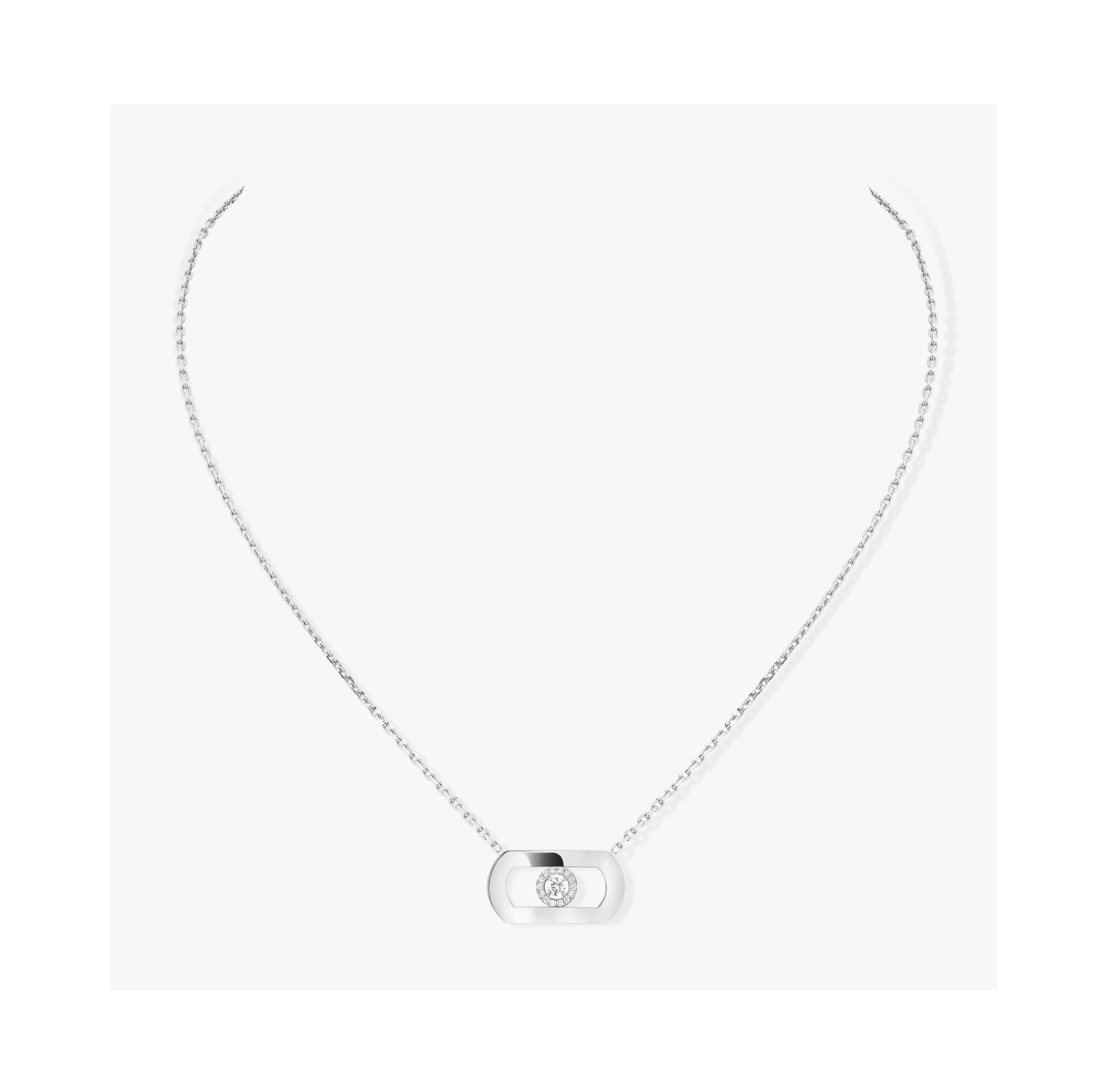 Women Jewellery  MESSIKA, So Move White Gold Diamond Necklace, SKU: 12944-WG | watchapproach.com