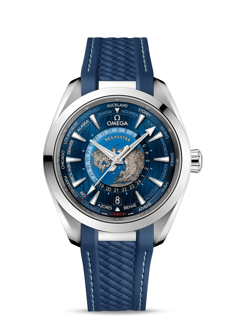 Men's watch / unisex  OMEGA, Seamaster Aqua Terra 150M GMT Worldtimer / 43mm, SKU: 220.12.43.22.03.001 | watchapproach.com