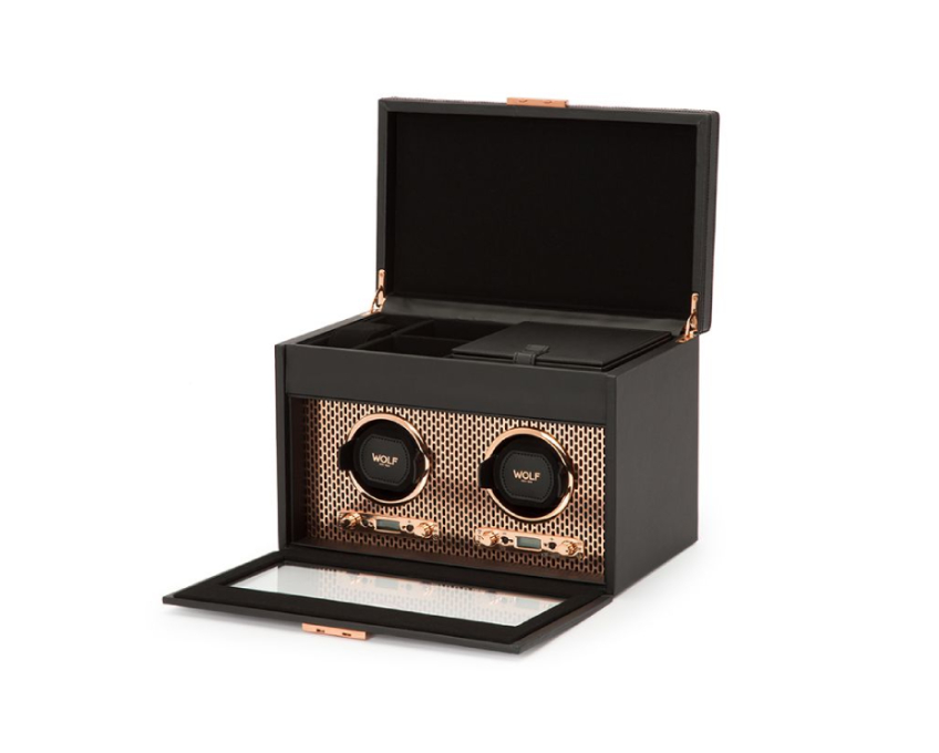  WOLF 1834, Axis Double Watch Winder With Storage, SKU: 469316 | watchapproach.com