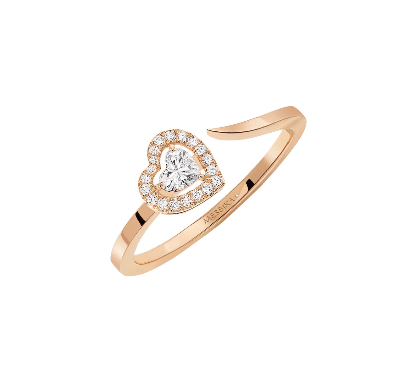 Women Jewellery  MESSIKA, Joy Cœur 0.15ct Diamond Pink Gold Ring, SKU: 11439-PG | watchapproach.com