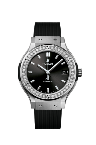 Men's watch / unisex  HUBLOT, Classic Fusion Titanium Diamonds / 38mm, SKU: 565.NX.1470.RX.1204 | watchapproach.com