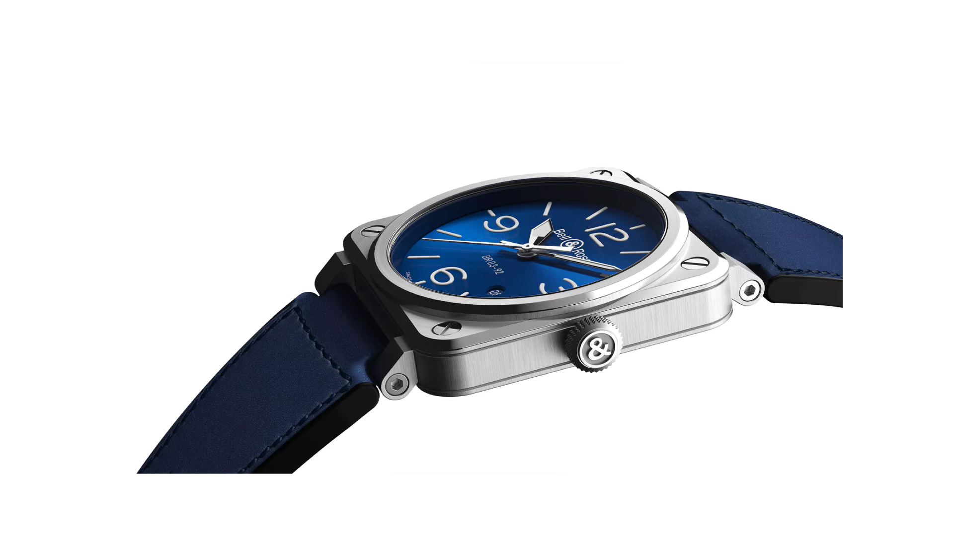Men's watch / unisex  BELL & ROSS, BR 03-92 Blue Steel / 42mm, SKU: BR0392-BLU-ST/SCA | watchapproach.com