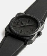 Men's watch / unisex  BELL & ROSS, BR 03 Phantom / 41mm, SKU: BR03A-PH-CE/SRB | watchapproach.com