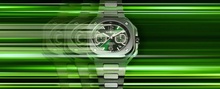 Men's watch / unisex  BELL & ROSS, BR 05 Chrono Green Steel / 42mm, SKU: BR05C-GN-ST/SST | watchapproach.com