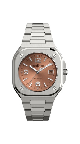 Men's watch / unisex  BELL & ROSS, BR 05 Copper Brown / 40mm, SKU: BR05A-BR-ST/SST | watchapproach.com