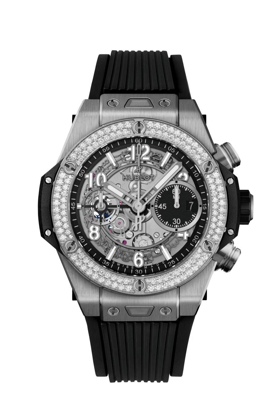 Men's watch / unisex  HUBLOT, Big Bang Unico Titanium Diamonds / 42mm, SKU: 441.NX.1171.RX.1104 | watchapproach.com