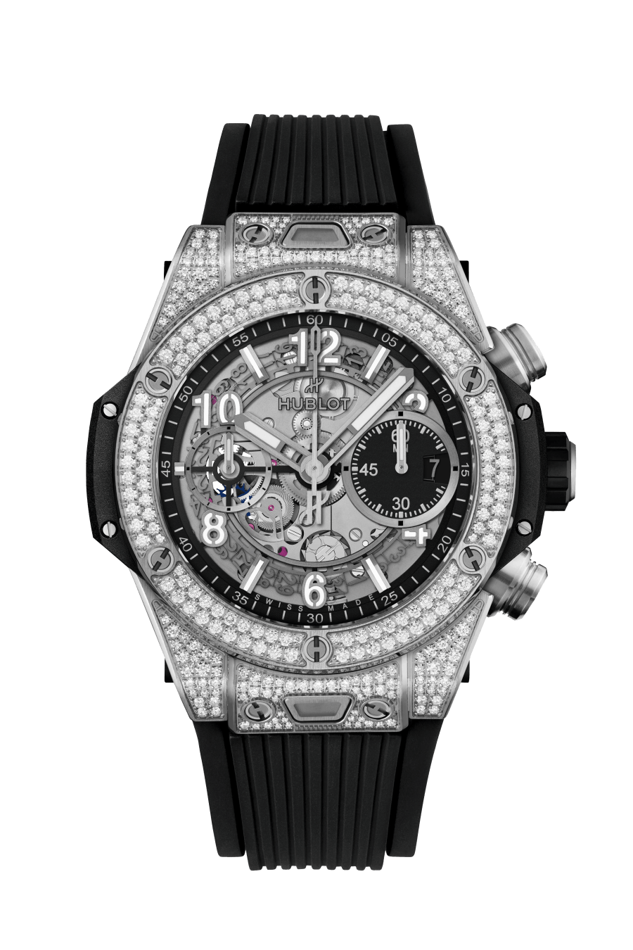 Men's watch / unisex  HUBLOT, Big Bang Unico Titanium Pave / 42mm, SKU: 441.NX.1171.RX.1704 | watchapproach.com