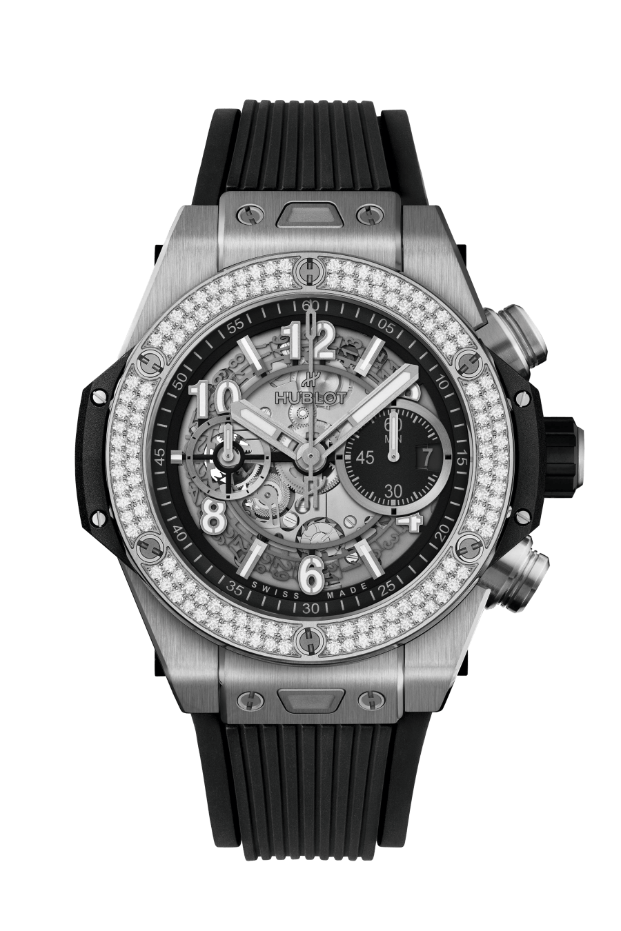 Men's watch / unisex  HUBLOT, Big Bang Unico Titanium Diamonds / 44mm, SKU: 421.NX.1170.RX.1104 | watchapproach.com