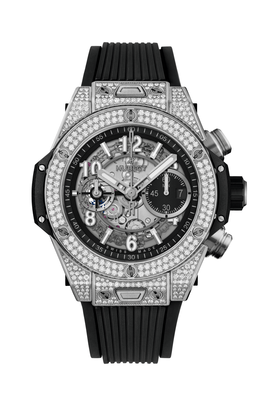 Men's watch / unisex  HUBLOT, Big Bang Unico Titanium Pavé / 44mm, SKU: 421.NX.1170.RX.1704 | watchapproach.com