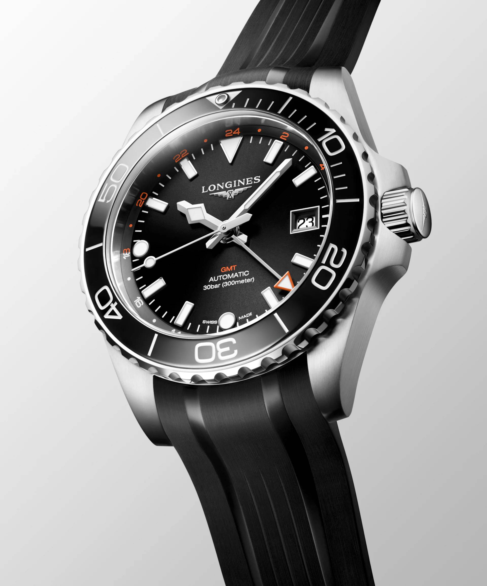 Men's watch / unisex  LONGINES, HydroConquest GMT / 41mm, SKU: L3.790.4.56.9 | watchapproach.com
