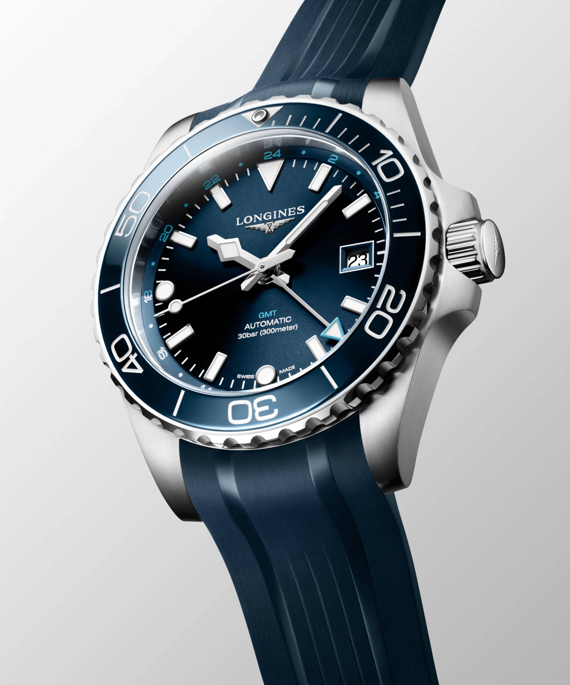 Men's watch / unisex  LONGINES, HydroConquest GMT / 41mm, SKU: L3.790.4.96.9 | watchapproach.com