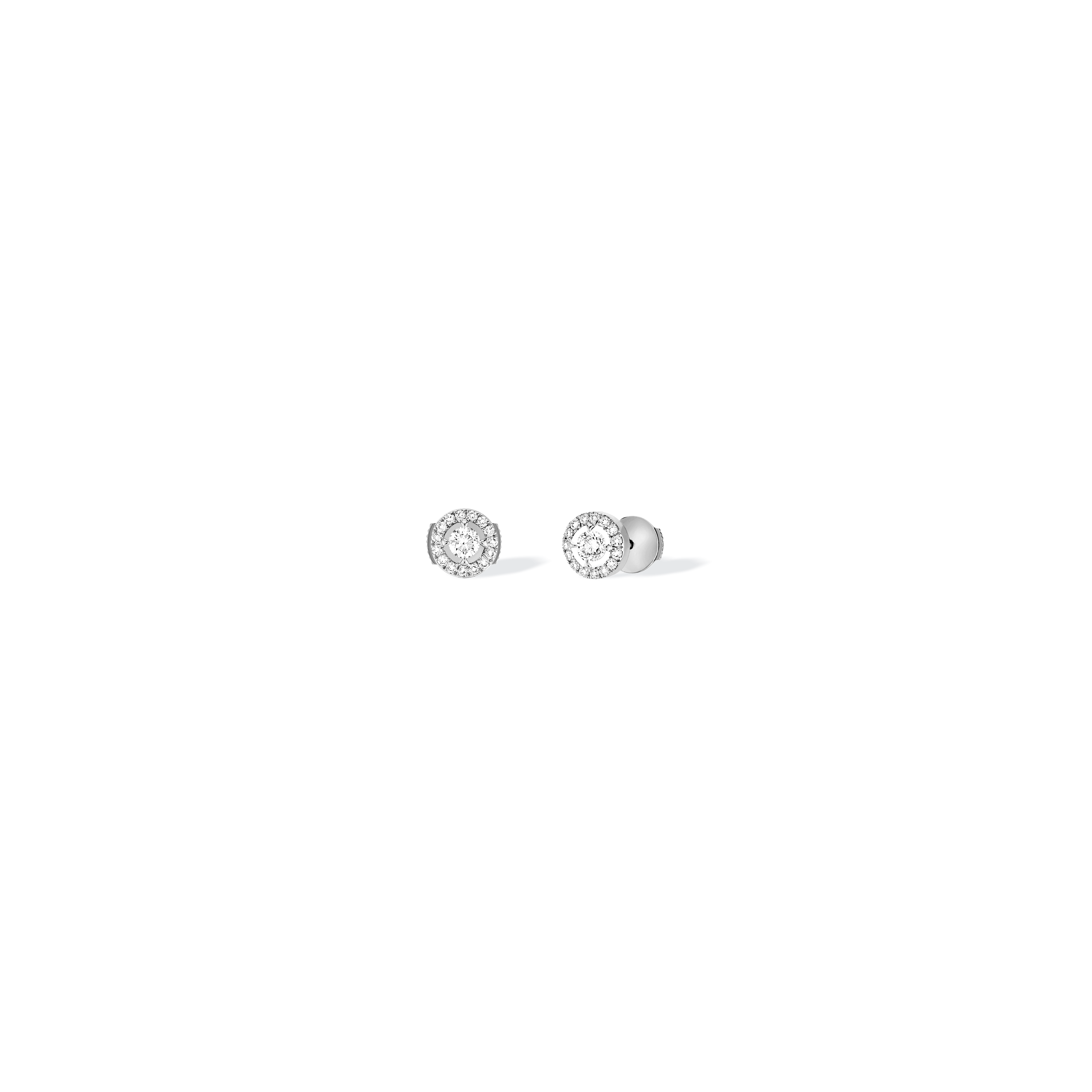 Women Jewellery  MESSIKA, Joy Round 2x0.10ct Diamonds White Gold Earrings, SKU: 06991-WG | watchapproach.com