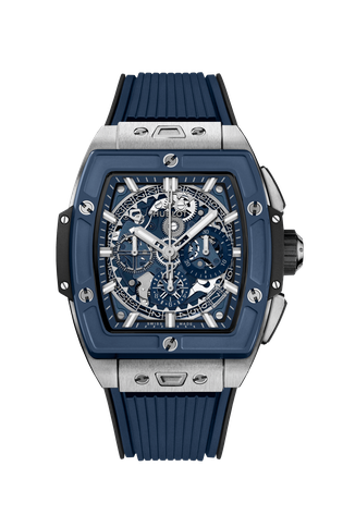Men's watch / unisex  HUBLOT, Spirit Of Big Bang Titanium Blue Ceramic / 42mm, SKU: 642.NL.7170.RX | watchapproach.com