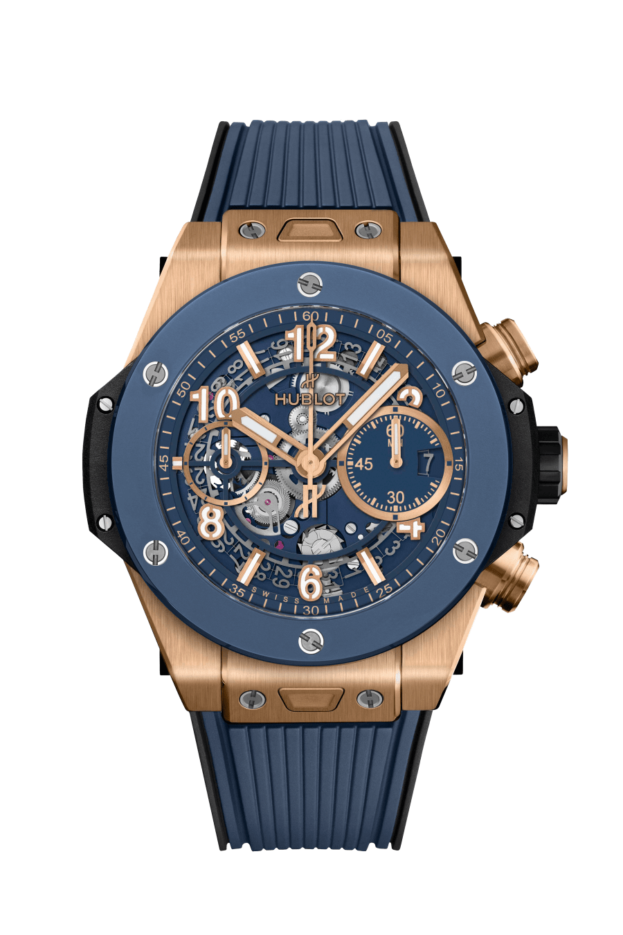 Men's watch / unisex  HUBLOT, Big Bang Unico King Gold Blue Ceramic / 42mm, SKU: 441.OL.5181.RX | watchapproach.com