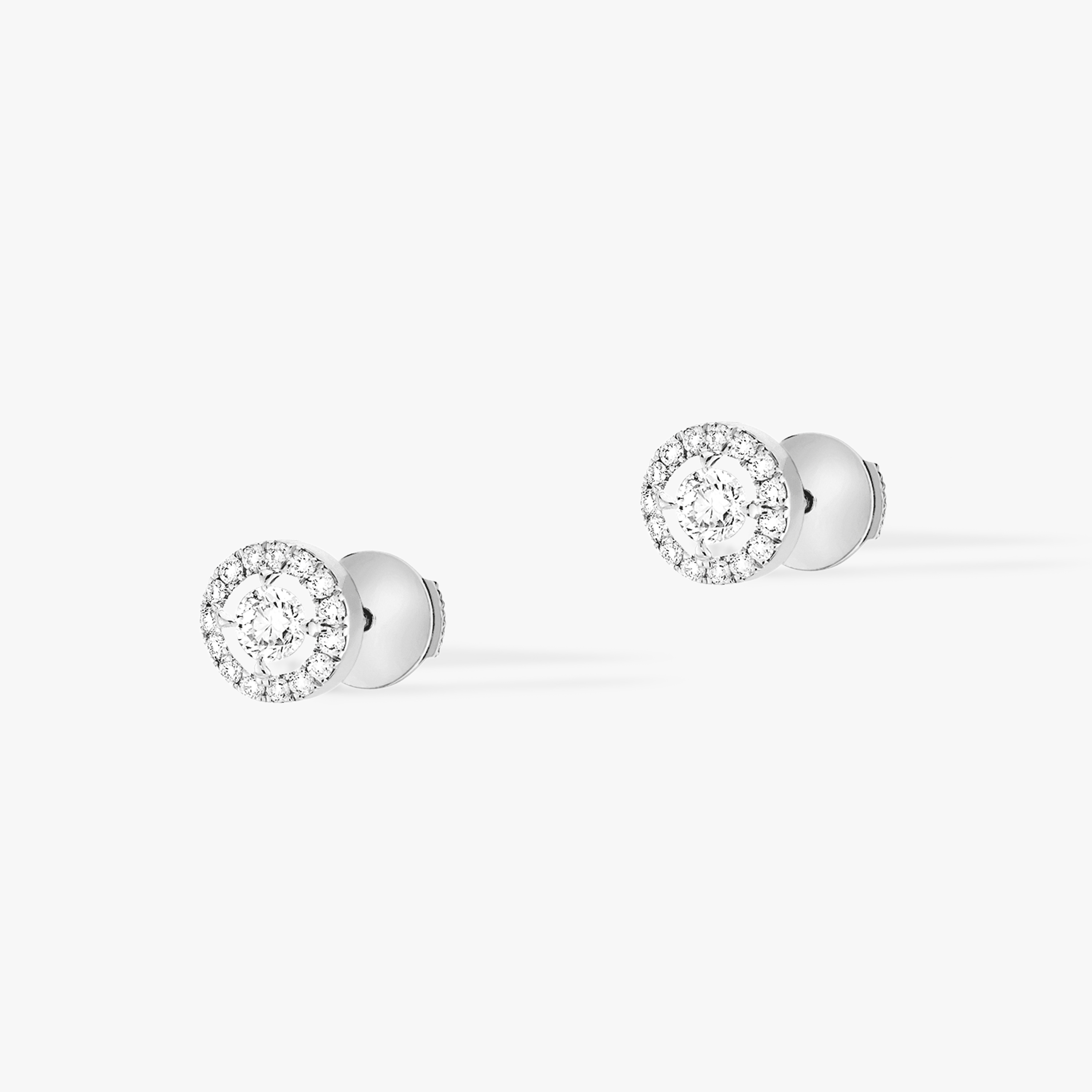 Women Jewellery  MESSIKA, Joy Round 2x0.10ct Diamonds White Gold Earrings, SKU: 06991-WG | watchapproach.com