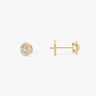 Women Jewellery  MESSIKA, Joy Round Diamonds PM Yellow Gold Earrings, SKU: 06954-YG | watchapproach.com