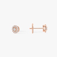 Women Jewellery  MESSIKA, Joy Round Diamonds PM Pink Gold Earrings, SKU: 06954-PG | watchapproach.com