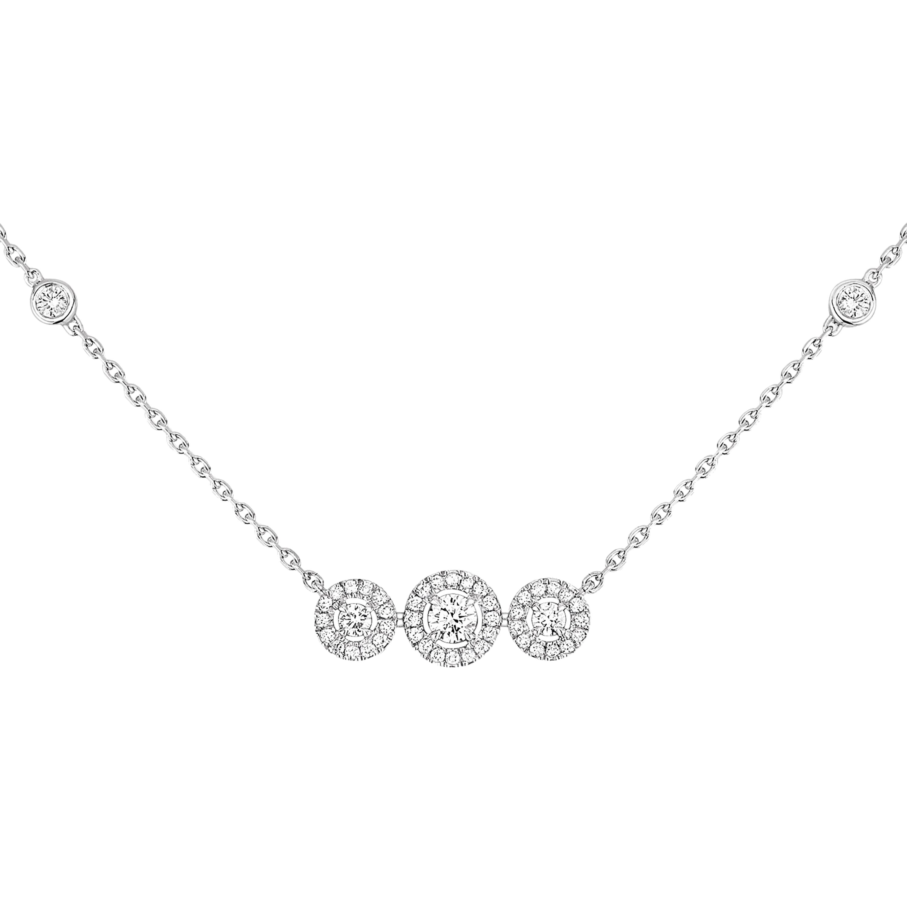 Women Jewellery  MESSIKA, Joy Trilogy Diamond White Gold Necklace, SKU: 07030-WG | watchapproach.com