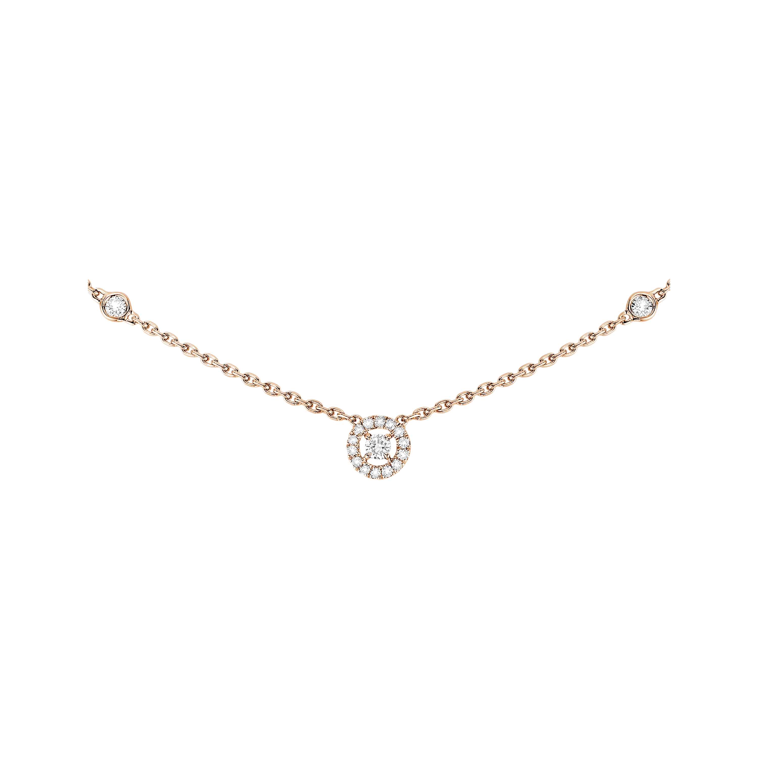 Women Jewellery  MESSIKA, Joy XS Diamond Pink Gold Necklace, SKU: 05370-PG | watchapproach.com
