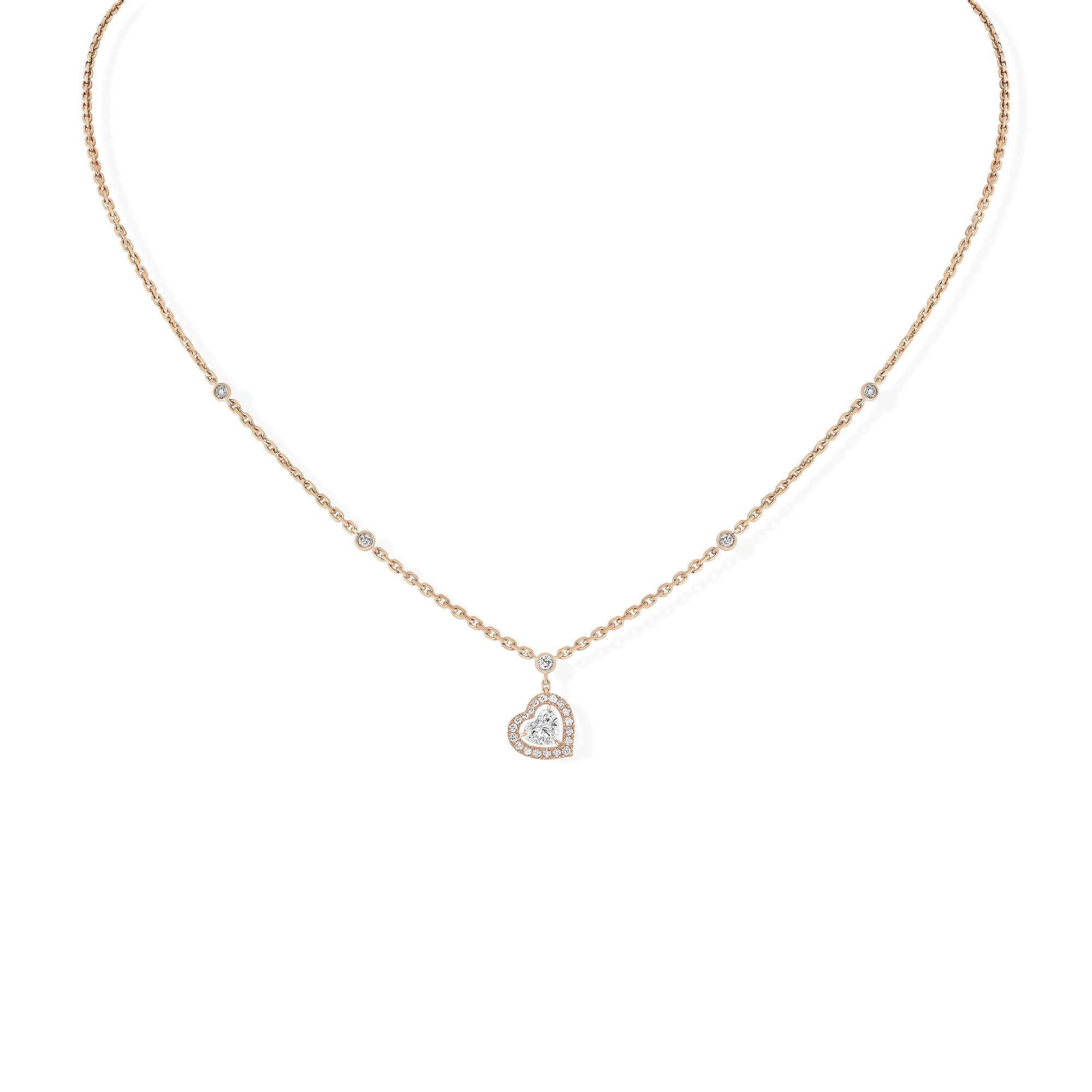 Women Jewellery  MESSIKA, Joy Cœur 0.15ct Diamond Pink Gold Necklace, SKU: 11437-PG | watchapproach.com