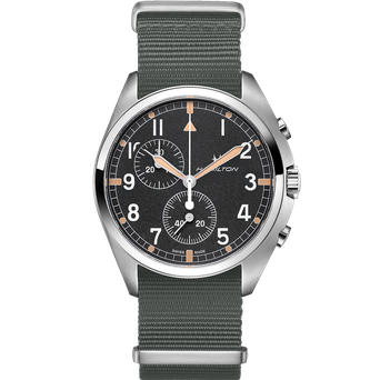 Men's watch / unisex  HAMILTON, Khaki Aviation Pilot Pioneer Chrono Quartz / 41mm, SKU: H76522931 | watchapproach.com