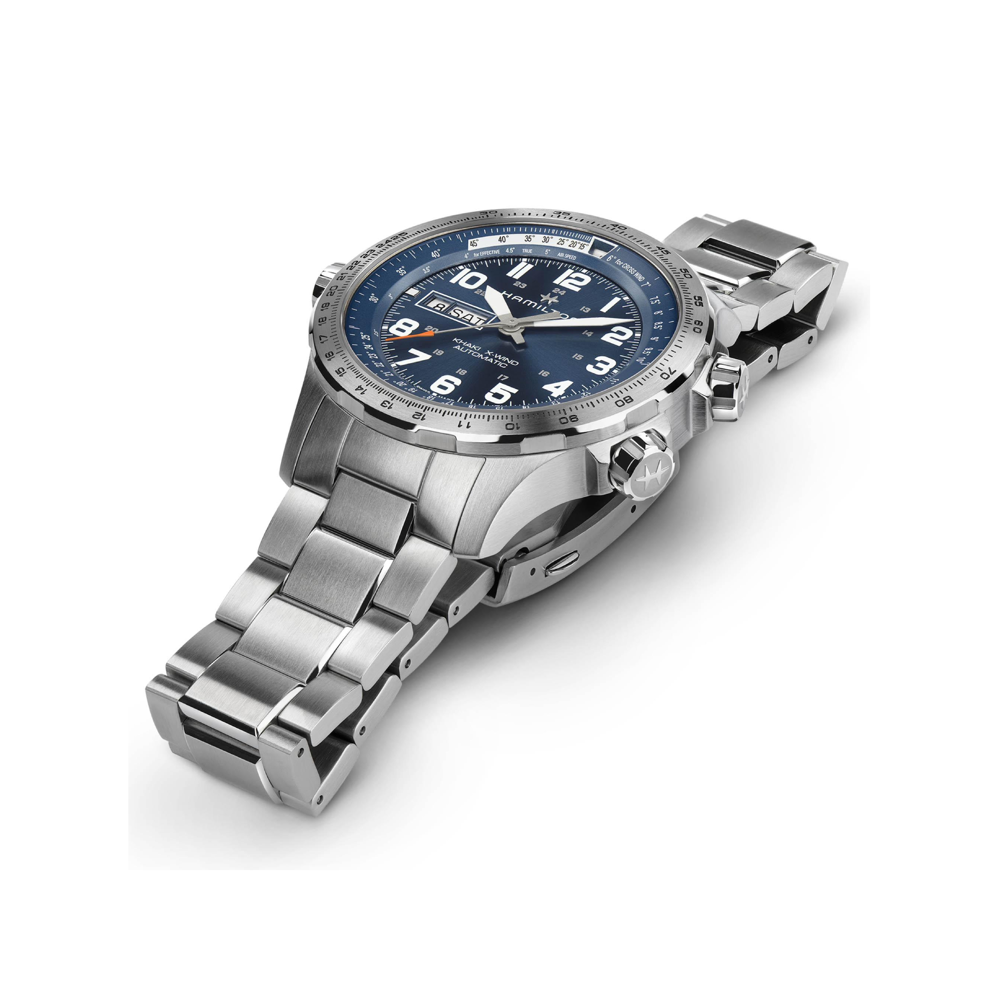 Men's watch / unisex  HAMILTON, Khaki Aviation X-Wind Day Date Auto / 45mm, SKU: H77765141 | watchapproach.com